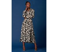 Jolie Moi Wrap Detail Shirt Maxi Dress In Cream Cream 12