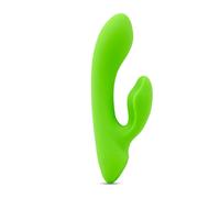Jolie Nubii Warming Multi-Speed Waterproof Rabbit Clitoral G-Spot Vibrator Lime