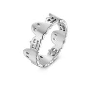 Joliernelle Pumpkin Ghots Band Spooky Ring Stainless Steel Punk Apparition Dainty Jewelry Christmas and Halloween Gifts, Metal, No Gemstone