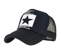 Joligiao Unisex Baseball Cap Mesh Sport Hat Quick Dry Polo Style Washed Dad Hats Adjustable Size Cotton Baseball Cap Foldable Outdoor Snapback Caps,Black