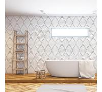 JOLIHOME Vinyl Wrap Peel and Stick Wallpaper Bedroom and Walls Decor Sticky Back Plastic Wallpaper for Living Room Wall Paper Roll for Bathroom Worktop Vinyl Covering 44.5x1000cm,Silver Stripes