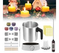 JoliJour Candle Making Kit with Hot Plate, Digital Thermometer, 1.2 L Melting Wax Cup, 90-300 W Adjustable Power, Adult Candle Creation Kit