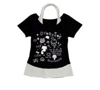 JOLILUNA Whimsy Twee Clothes Whimsigoth Graphic Y2k Harajuku Top Kawaii Shoujo Girl Clothes T Shirt, Black, M