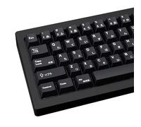 JOLINTAL 130 Keys Black Japanese Keycaps, Minimalist Style PBT Keycap, Dye Sublimation Cherry Profile Keycaps Set Fit for 61/64/87/104/108 Cherry Gateron MX Switches Mechanical Keyboard