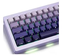 JOLINTAL 136 Keys Gradient Purple Cherry Profile Keycaps, PBT Double Shot Key caps, Side Print Shine Through Keycap, Backlit Custom Keycaps 60 Percent for ANSI/ISO Layout Cherry Mx Mechanical Keyboard