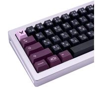 JOLINTAL PBT Japanese Keycaps 130Keys, Minimalist Purple and Black Keycaps, Dye Sublimation Cherry Profile Keycaps Set Fit for 61/64/87/104/108 Cherry Gateron MX Switches Mechanical Keyboard
