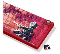 JOLINTAL PBT Keycaps 131 Keys - Red Japanese Anime Keycaps Dye Sublimation Cherry Profile Keycap Shine - Through Side Engraved Custom Key Cap Set for Mechanical Keyboard 61/64/75/84/87/104/108 Layout
