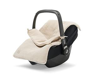 Jollein 025-811-65360 Footmuff for Baby Car Seat Basic Knit Nougat Cream Beige