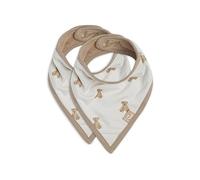 Jollein 029-867-66095 Bandana Bibs Neckerchief Set of 2 Teddy Bear White