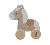 Jollein 112-001-67103 Wooden Toy on Wheels, Horse