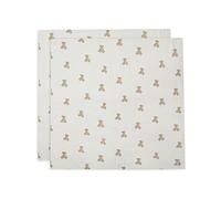 Jollein 535-852-66095 Burp Cloths / Mouth Cloths Hydrofiel Teddy Bear White Pack of 2 (115 x 115 cm)