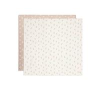 Jollein 535-852-67042 Swaddle/Swaddle Cloths Set of 2 Pink/White 115 x 115 cm