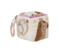 Jollein Activity Cube - Flower Fairies - Baby Activity Cube with Mirror, Crinkle & Grasp Elements - Baby Toy - Promotes Senses & Motor Skills - Activity Toy for Babies - 10x10 cm