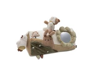 Jollein Activity Triangle - Tiny Park - Tummy Time Toy for Baby - Play Cushion with Animal Motifs, Mirror & Crinkle Elements - Baby Toy - Sensory Toy