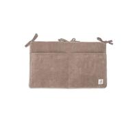 Jollein Cot Storage Bag - Cloudy Rib - Milky Coffee - Nursery Organizer - Toy Organizer with Pockets - 49x30 cm - Cot Accessory