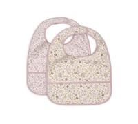 Jollein Baby Bibs - Flower Fairies - 2-Pack - Waterproof Bibs - with Velcro - Baby Bib - Bib Bandana