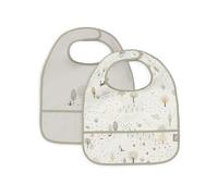 Jollein Baby Bibs - Tiny Park - 2-Pack - Waterproof Bibs - with Velcro - Baby Bib - Bib Bandana