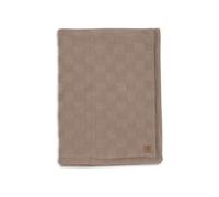 Jollein Baby Blanket Box Knit - Milky Coffee/Velvet - 75 x 100 cm - 100% Cotton - for Baby Cradle - 1.5 TOG - GOTS Certified
