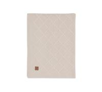 Jollein Baby Blanket Check Knit, Oatmeal - 100 x 150 cm - 60% Cotton, 40% Acrylic - for Cot - 1.0 TOG - Oeko-Tex Certified - Knitting Pattern
