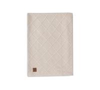 Jollein Baby Blanket Check Knit, Oatmeal - Teddy Fleece - 75 x 100 cm - 60% Cotton, 40% Acrylic, Inside 100% Polyester - For Baby Cradle - 2.0 TOG - Oeko-Tex Certified - Knitting Pattern