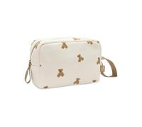 Jollein Baby Pouch - Little Waffle - Mini Teddy Bear - Baby Toiletry Bag - Practical for On the Go - Baby Storage Pouch - For Baby Toys & Changing Essentials - With Zip