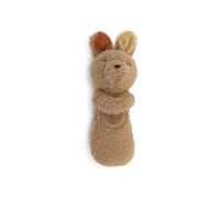 Jollein Baby Rattle - Kangaroots - Soft Fabric Kangaroo Rattle - Coral Fleece & Velvet - Hand Washable - Baby Toy - Stimulates Senses & Motor Skills