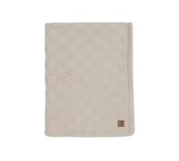 Jollein Babydecke Box Knit - Warm Sand/Velvet - 75x100cm - 100% Baumwolle - Für Babywiege - 1.5 TOG - GOTS Zertifiziert