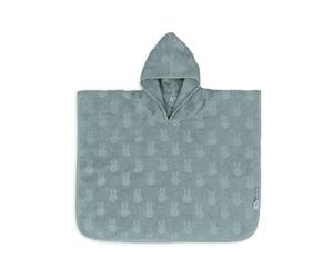Jollein Bath Poncho Children 1-4 Years - Miffy Jacquard, Sea Green - 100% Cotton - Terry Cloth - Oeko-Tex Certified - with Hood - Bath Poncho for Girls and Boys