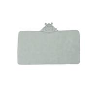 Jollein Children's Hooded Towel - 70 x 130 cm - 100% Cotton Terry Cloth - Soft and Absorbent - Hippo Happy Misty Green