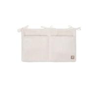 Jollein Cot Storage Bag - Cloudy Rib - Oatmeal - Nursery Organizer - Toy Organizer with Pockets - 49x30 cm - Cot Accessory