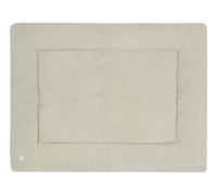 Jollein Crawling Blanket for Baby - Basic Knit, Olive Green - Playpen Insert - 75 x 95 cm - Knitting Pattern with Fleece - Play Blanket Baby - Olive Green