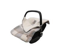 Jollein Footmuff Check Boucle Teddy for Baby Car Seat Group 0+ and Pushchair for 3-Point and 5-Point Harness