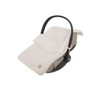 Jollein Footmuff Cloudy Rib - Oatmeal - for Infant Car Seat Group 0+ and Stroller - for 3-Point and 5-Point Harness - with Rib Texture and Fleece Lining