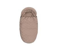 Jollein Footmuff Embossed - Milky Coffee - for Buggy or Stroller - Soft Fleece Lining - Fully Openable - Washable at 30°