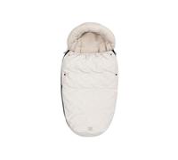 Jollein Footmuff Embossed - Sand - for Buggy or Stroller - Soft Fleece Lining - Fully Openable - Washable at 30°