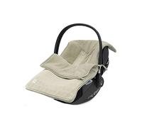 Jollein Footmuff Grain Knit Olive Green - for Baby Car Seat Group 0+ and Pushchairs - for 3- and 5-Point Harness