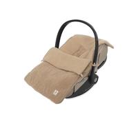 Jollein Footmuff Miffy Jacquard Teddy - Biscuit - for Infant Car Seat Group 0+ and Stroller - for 3-Point and 5-Point Harness - Jacquard Knit with Teddy Lining