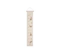 Jollein Growth Chart - Kangaroots - Fabric Height Chart for Children’s Room - With Kangaroo Prints - Hanging Wall Decor - Capture Growth & Memories