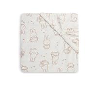 Jollein Jersey Fitted Sheet for Baby Cot, Side Bed and Pram 40/50 x 80/90 cm 100% Cotton with Elastic Band Miffy Moments Light Terra