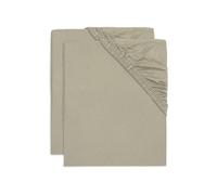 Jollein Jersey Fitted Sheet for Cradles Olive Green Pack of 2 40/50 x 80/90 cm 100% Cotton Fitted Sheet Olive Green
