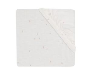 Jollein Jersey Fitted Sheet for the Cot, Twinkling, Wild Rose, 60 x 120 cm, 100% Cotton, Oeko-Tex Certified