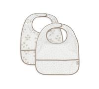 Jollein Lätzchen Baby - Leafy Dreams - 2er Pack - Lätzchen Wasserdicht - Mit Klettverschluss - Babylatz - Sabberlätzchen Baby