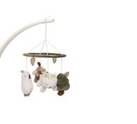 Jollein Mobile Baby - Tiny Park - Mit Tierfiguren - Weiches Baby Mobile für Babybett & Laufgitter - Fördert Sinne & Aufmerksamkeit - Geschenke zur Geburt