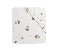 Jollein Over The Moon Jersey Fitted Sheet for Baby Cot, Side Bed and Pram 40/50 x 80/90 cm, 100% Cotton, with Elastic Band