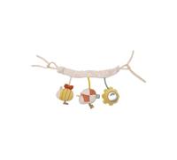Jollein Pram Chain - Pretty Picnic - Sun, Bee & Ladybug - Pram Toy with Mirror & Sounds - Sensory Toy for On the Go - With Fabric Ties