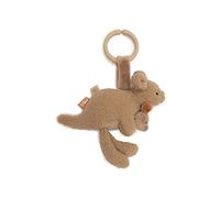 Jollein Pram Toy - Kangaroots - For Pram & Car Seat - With Baby Kangaroo in Pouch - Sensory Toy for On the Go - With Plastic Ring - Baby Toy - Hand Washable