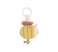 Jollein Pram Toy - Pretty Picnic - Bee - For Pram & Car Seat - With Crinkle Paper & Bell - Sensory Toy for On the Go - With Plastic Ring - Baby Toy