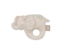 Jollein Rattle - Elephant Tales - Baby Toy with Ring & Bell - Cuddly Toy Rattle - Soft & Handy - Promotes Senses & Motor Skills - Hand Washable - Newborn Gifts