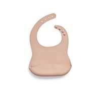Jollein Silicone Bib, 26 cm Length x 21 cm Width, Pale Pink