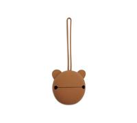 Jollein Silicone Dummy Box for On The Go - Caramel - Dummy Bag - Diameter 7 cm - Dummy Storage - Brown